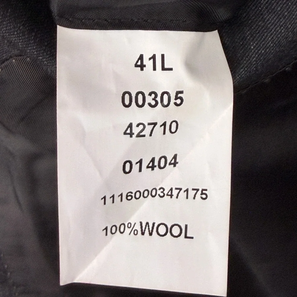 Jos. A Bank 2 Piece Suit Mens 41L 34x33 Wool Charcoal Gray Modern Flat Front